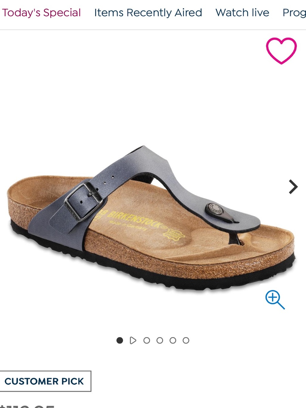 Birkenstock Gizeh Onyx Size 38